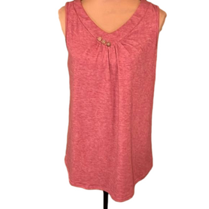 Sleeveless V-neck tunic top size medium